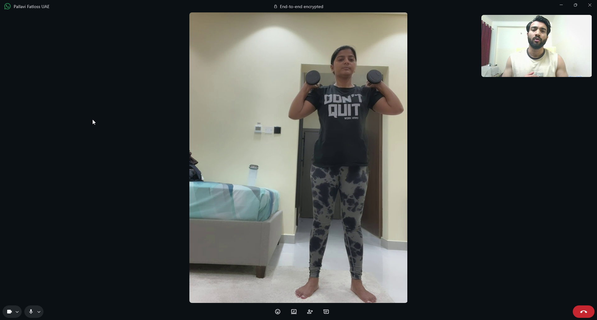 Live 1:1 coaching call — floor press form check