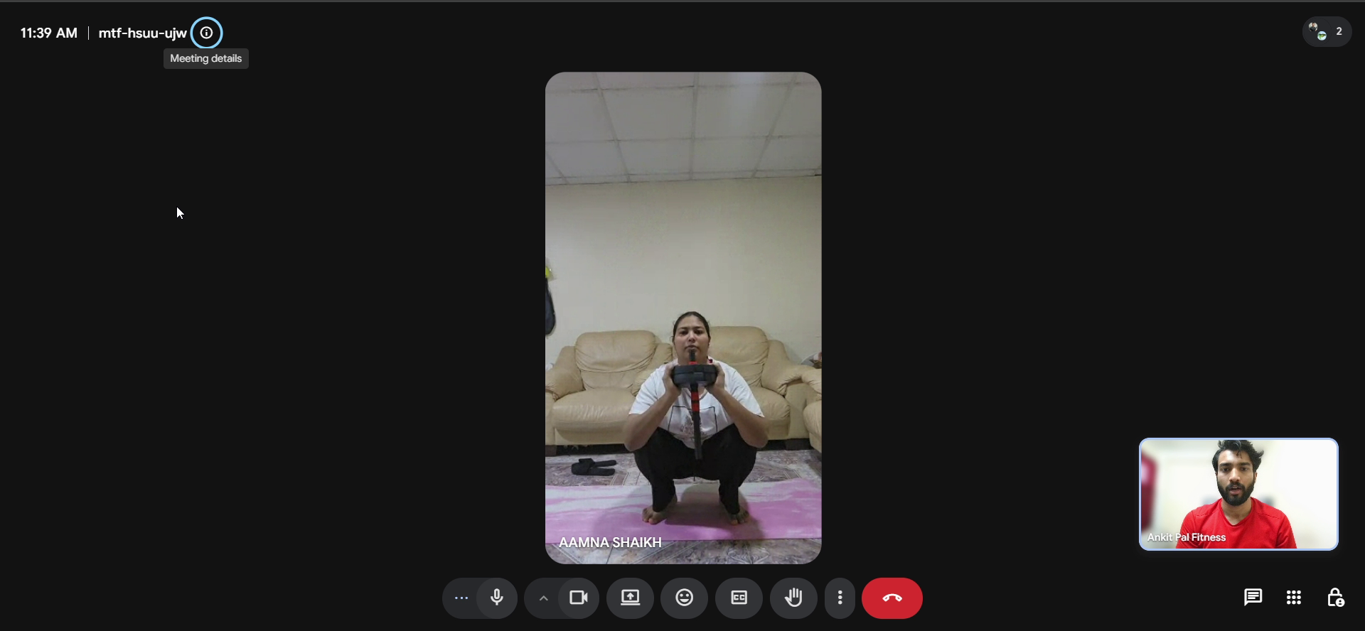 Live 1:1 coaching call — squat form review